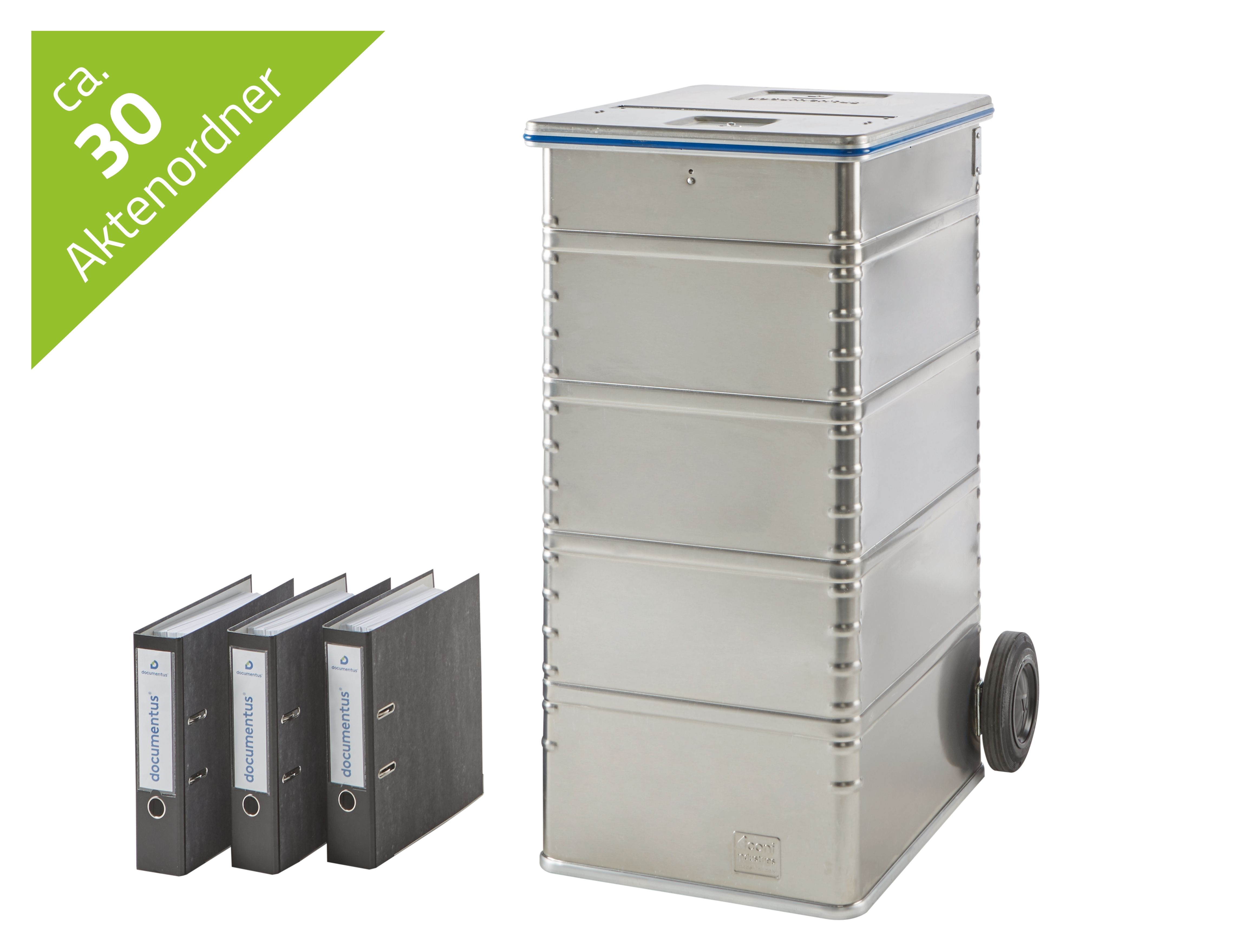 Sicherheitsbehälter 240 Liter für die Aktenvernichtung.